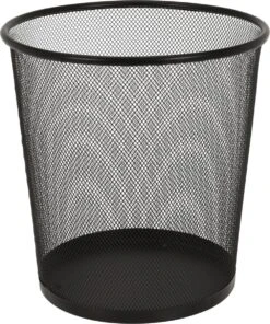 Excellent Houseware Kantoor Prullenbak/papierbak - 19 Liter - Metaal - Zwart