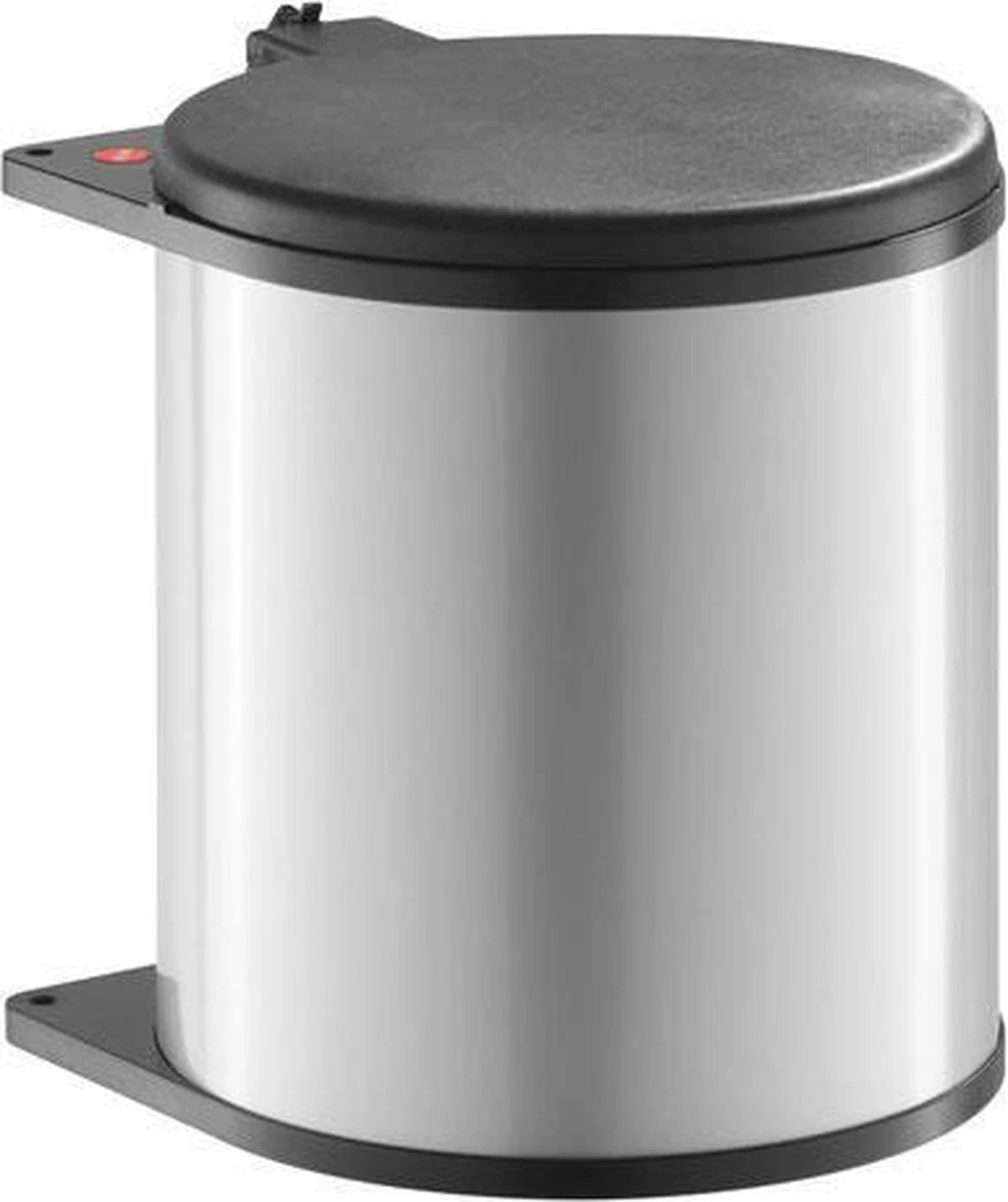 Hailo Inbouw Prullenbak - 15 L - Zilvergrijs / Zwart 3 Hailo Inbouw Prullenbak - 15 L - Zilvergrijs / Zwart