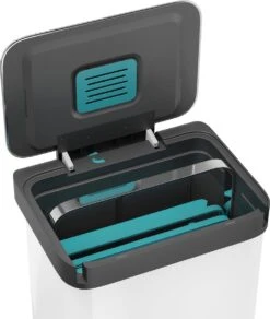 Prullenbak Met Pedaal - 50 Liter - RVS - Wit - Pedaalemmer StangVollby Osdall - Automatisch Lucht Filter - Odor Control - 50L Capaciteit - Soft Close Deksel - Afvalemmer - Met Hengsel - Afval Aandrukken - Scandinavisch Design - Hygiënisch -Huishoudelijke Schoonmaak 1014x1200 6