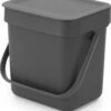 Brabantia Sort & Go Afvalbakje Aanrecht - 3 L - Dark Grey -Huishoudelijke Schoonmaak 1035x1200 4