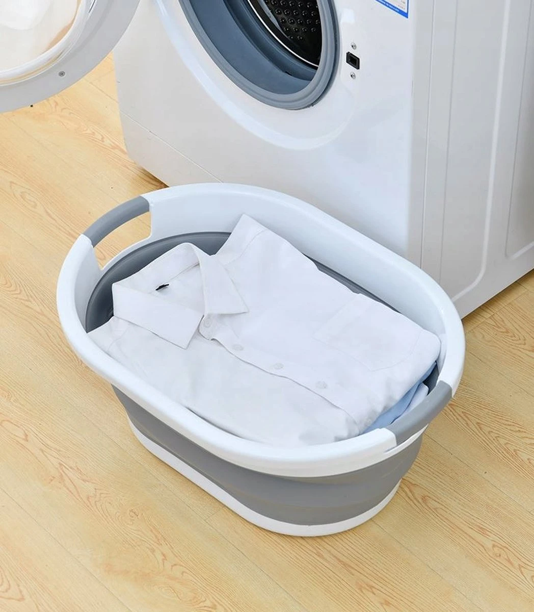 Merkloos Opvouwbare Siliconen Mand - Wasmand - Babybadje - Opbergmand - Opbergbox 25L - Ideaal Voor Camping Of Appartement 4 Merkloos Opvouwbare Siliconen Mand - Wasmand - Babybadje - Opbergmand - Opbergbox 25L - Ideaal Voor Camping Of Appartement - Afbeelding 2