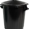 Merkloos Prullenbak - Kunststof - Zwart - 80 Liter -Huishoudelijke Schoonmaak 1068x1200 3