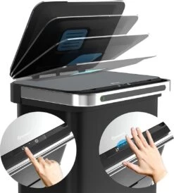 Homra DEXER Afvalscheiding Prullenbak - 4 Vakken - 60 Liter (2×18L + 2×12L) - Recycle Sensor Prullenbak - RVS Afvalemmer - Afvalscheidingsprullenbak - Design Keuken Afvalemmer - Automatische Lucht- En Bacterie Filter - Soft Close Deksel – Kleur Zwart 28 Homra DEXER Afvalscheiding Prullenbak - 4 Vakken - 60 Liter (2×18L + 2×12L) - Recycle Sensor Prullenbak - RVS Afvalemmer - Afvalscheidingsprullenbak - Design Keuken Afvalemmer - Automatische Lucht- En Bacterie Filter - Soft Close Deksel – Kleur Zwart -Huishoudelijke Schoonmaak 1080x1200 4
