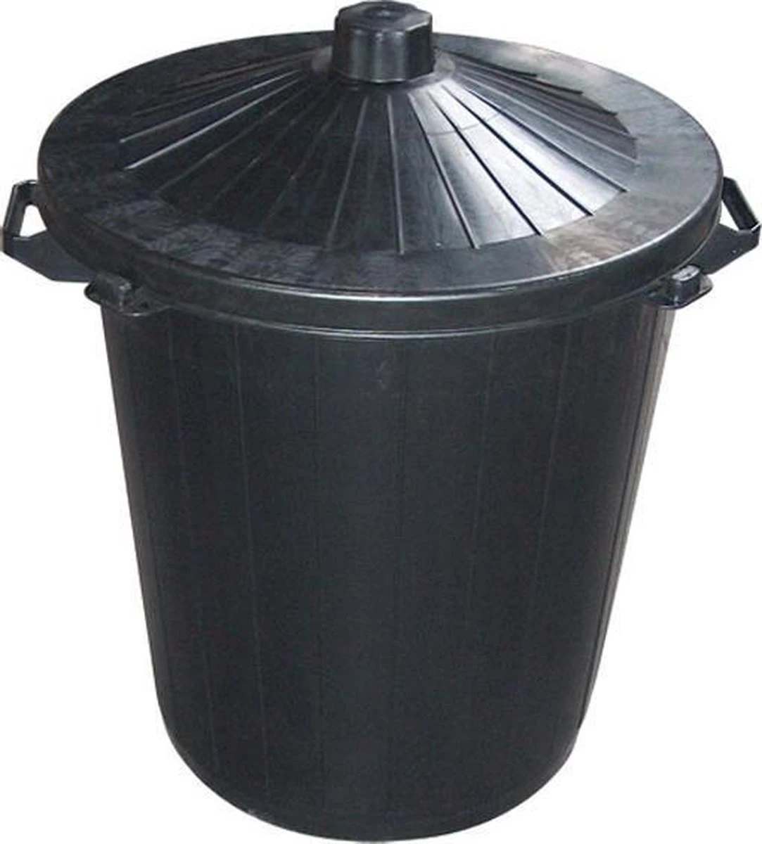 Merkloos Prullenbak - Kunststof - Zwart - 80 Liter 5 Merkloos Prullenbak - Kunststof - Zwart - 80 Liter - Afbeelding 3