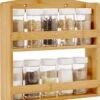 ACAZA Ophangbaar Kruidenrek Met 10 Glazen Kruidenpotjes, Spice Rack, Keuken Rek, Kruiden Organizer Voor Specerijen, Peper, Zout, 26 Cm Breed, Bamboe -Huishoudelijke Schoonmaak 1095x1200 7