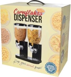 MikaMax Cornflakes Dispenser - Voorraadbus - Cornflakes Voorraadpot - Ontbijt Granendispenser - Zwart - 2 X 500 Gram -Huishoudelijke Schoonmaak 1103x1200 4