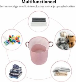 MAESON Wasmand Met Deksel - Opvouwbaar - Waterdicht - 72 L - Opbergmand Kinderkamer - Roze 12 MAESON Wasmand Met Deksel - Opvouwbaar - Waterdicht - 72 L - Opbergmand Kinderkamer - Roze -Huishoudelijke Schoonmaak 1109x1200 1