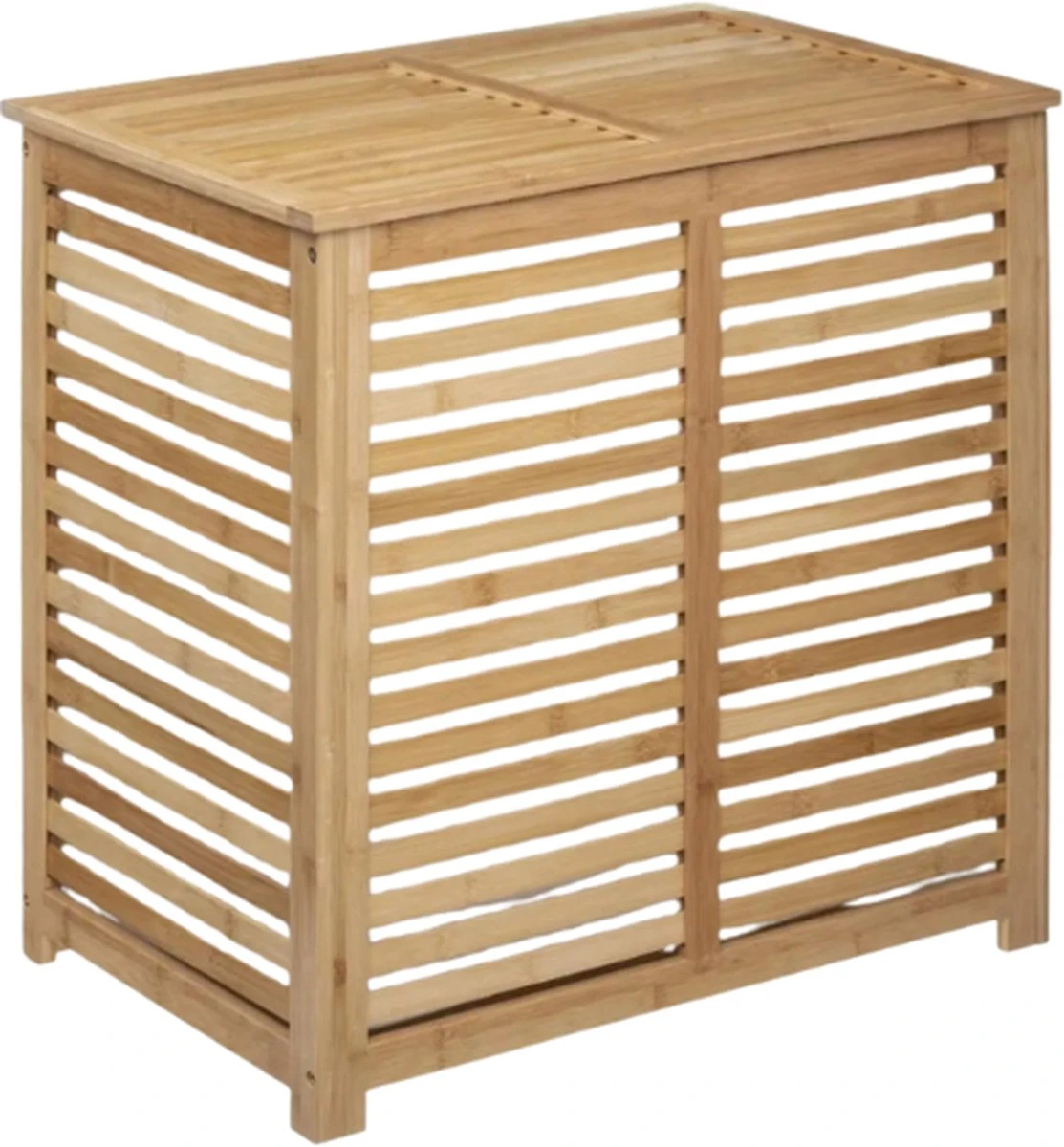 Merkloos Bamboe Wasmand XL Dubbel - Rieten Mand Met Deksel - 60 X 40 X 58 Cm 10 Merkloos Bamboe Wasmand XL Dubbel - Rieten Mand Met Deksel - 60 X 40 X 58 Cm - Afbeelding 8