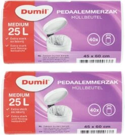 40x Afvalzakken/vuilniszakken 25 Liter - Extra Sterke Lekvrije Pedaalemmerzakken -Huishoudelijke Schoonmaak 1116x1200 1