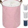 MAESON Wasmand Met Deksel - Opvouwbaar - Waterdicht - 72 L - Opbergmand Kinderkamer - Roze -Huishoudelijke Schoonmaak 1129x1200 1