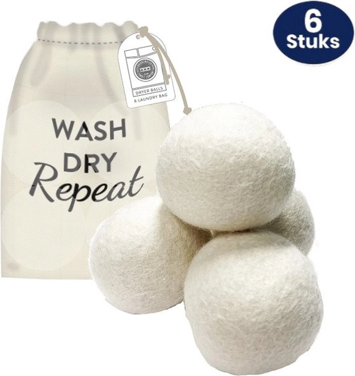 UsefullProducts Drogerballen - Wasbollen - Droogbollen - Wasdrogerballen - Energiebesparende Producten - 6 Stuks - 4CM 3 UsefullProducts Drogerballen - Wasbollen - Droogbollen - Wasdrogerballen - Energiebesparende Producten - 6 Stuks - 4CM