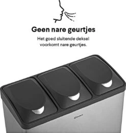 Homra STEPHS Afvalscheiding Prullenbak Met 3 Vakken - 3 X 15L Inhoud - Trio Pedaalemmer - 45 Liter - Vingerafdrukvrij - Vuilafstotend - Anti-slip - Hoogwaardig RVS - Duurzaam ABS Kunststof - RVS - Hygiënisch Recyclen - Afvalscheidingsprullenbak 32 Homra STEPHS Afvalscheiding Prullenbak Met 3 Vakken - 3 X 15L Inhoud - Trio Pedaalemmer - 45 Liter - Vingerafdrukvrij - Vuilafstotend - Anti-slip - Hoogwaardig RVS - Duurzaam ABS Kunststof - RVS - Hygiënisch Recyclen - Afvalscheidingsprullenbak -Huishoudelijke Schoonmaak 1134x1200 8
