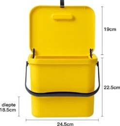 Homra Wall-up Prullenbak | Inbouwprullenbak Ophangbaar Met Plakstrip | GFT Vuilbak | Werkblak Afvalbak | Draagbare Vuilnisemmer | 8L Inhoud | Geel 28 Homra Wall-up Prullenbak | Inbouwprullenbak Ophangbaar Met Plakstrip | GFT Vuilbak | Werkblak Afvalbak | Draagbare Vuilnisemmer | 8L Inhoud | Geel -Huishoudelijke Schoonmaak 1141x1200 5