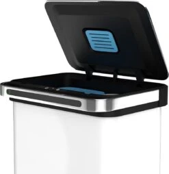 Homra DEXER Afvalscheiding Prullenbak - 4 Vakken - 60 Liter (2×18L + 2×12L) - Recycle Sensor Prullenbak - RVS Afvalemmer - Afvalscheidingsprullenbak - Design Keuken Afvalemmer - Automatische Lucht- En Bacterie Filter - Soft Close Deksel – Kleur Wit -Huishoudelijke Schoonmaak 1166x1200 9