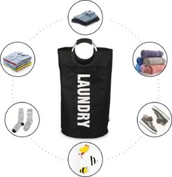 Wonair Wasmand – Waszak – Laundry Bag - Wassorteerder - Opvouwbaar – 81L – Zwart 15 Wonair Wasmand – Waszak – Laundry Bag - Wassorteerder - Opvouwbaar – 81L – Zwart -Huishoudelijke Schoonmaak 1168x1200 1