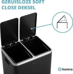 Homra BLINQ Afvalscheiding Prullenbak Met 2 Vakken - 2 X 15 L Inhoud - Duo Pedaalemmer Zwart - Afvalemmer 30 Liter - Recycle Afvalbak - Zwarte Afvalscheidingsprullenbak - Hygiënisch Afval Scheiden - Keuken Vuilbak - Kantoor 17 Homra BLINQ Afvalscheiding Prullenbak Met 2 Vakken - 2 X 15 L Inhoud - Duo Pedaalemmer Zwart - Afvalemmer 30 Liter - Recycle Afvalbak - Zwarte Afvalscheidingsprullenbak - Hygiënisch Afval Scheiden - Keuken Vuilbak - Kantoor -Huishoudelijke Schoonmaak 1186x1200 12