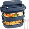 OITUGG Lunchbox Volwassenen: 2-laags Bento Box 1550 Ml Voor Mannen Vrouw - 3-vaks Lunchbox Met Bestek - BPA-vrije Plastic Lunchbox Geschikt Voor Kantoorschool - Magnetronbestendig Vaatwasmachinebestendig (blauw) -Huishoudelijke Schoonmaak 1188x1200 5