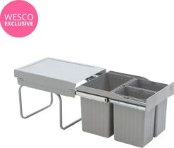 Wesco Inbouw Afvalbak 1 X 16 Liter, 2 X 7,5 Liter -Huishoudelijke Schoonmaak 1200x1022 2