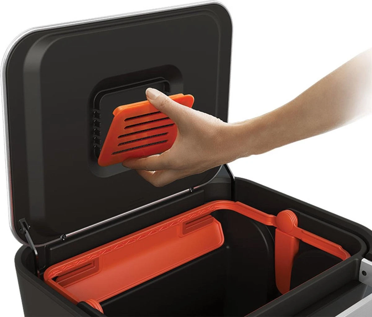 Joseph Joseph Intelligent Waste Prullenbak Titan Slim - RVS - 30 L - Zilver 16 Joseph Joseph Intelligent Waste Prullenbak Titan Slim - RVS - 30 L - Zilver - Afbeelding 14