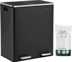 Soph & Tess Prullenbak Afvalscheiding - Vuilnisbak 60L (2x 30L) - Pedaalemmer - 59 X 65 X 32 Cm - Zwart 10 Soph & Tess Prullenbak Afvalscheiding - Vuilnisbak 60L (2x 30L) - Pedaalemmer - 59 X 65 X 32 Cm - Zwart -Huishoudelijke Schoonmaak 1200x1031 9