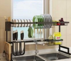 Sens Design Afwasrek Zwart - Afdruiprek - 82,5 Cm - RVS 11 Sens Design Afwasrek Zwart - Afdruiprek - 82,5 Cm - RVS -Huishoudelijke Schoonmaak 1200x1042