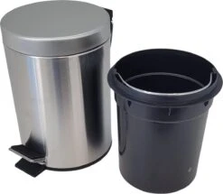 Pedaalemmer 3L – Zilver – Toilet – Badkamer – RVS -Huishoudelijke Schoonmaak 1200x1044 5