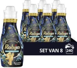 Robijn Collections Beautiful Mystery Wasverzachter - 8 X 30 Wasbeurten - Voordeelverpakking -Huishoudelijke Schoonmaak 1200x1053