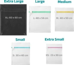 BOTC Waszakken - Wasnetten - Set Van 5 - Bescherm Je Wasgoed En Wasmachine - Transparant -Huishoudelijke Schoonmaak 1200x1060 2