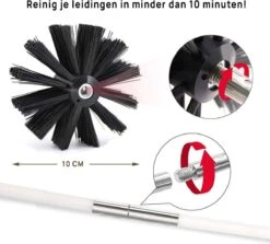 Kibani Schoorsteenborstel 7 Meter - Schoorsteenreiniger - Schoorsteenveger - Schoorsteenveegset - Schoorsteen Borstel - Veegkit - Borstelset Voor Boormachine - Boormachine -Huishoudelijke Schoonmaak 1200x1085 5
