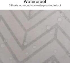 Merkloos Wasmand - Opbergzak - 60L - Waterproof - Zwart/wit -Huishoudelijke Schoonmaak 1200x1086 3