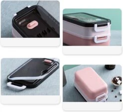 Lunchbox - Meal Prep Bakjes - Lunch Box Met Deksel - Meal Prep – Bento Box - Lunchtrommel Met Bestek Blauw -Huishoudelijke Schoonmaak 1200x1091 5