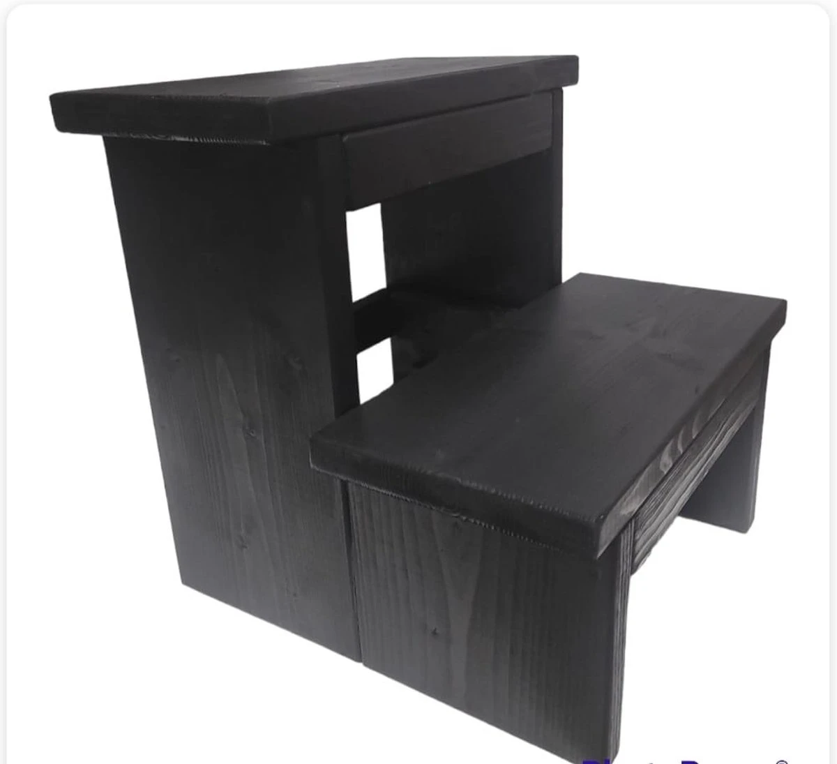 KEUKENTRAPJE-STEIGERHOUT-ZWART 5 KEUKENTRAPJE-STEIGERHOUT-ZWART - Afbeelding 3