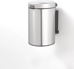 Brabantia NewIcon Wandprullenbak - 3 L - Matt Steel -Huishoudelijke Schoonmaak 1200x1106 7