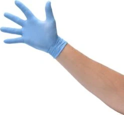 100x Nitril (Nitrile) Wegwerp Handschoenen - Blauw - Latex Vrij - Ongepoederd - Maat L -Huishoudelijke Schoonmaak 1200x1115 3