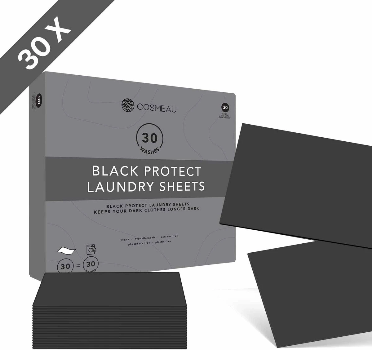 Cosmeau Zwart Donkere Was Color Protect Wasstrips 30 Wasbeurten Wasvellen Sheets Eco Laundry Strips 3 Cosmeau Zwart Donkere Was Color Protect Wasstrips 30 Wasbeurten Wasvellen Sheets Eco Laundry Strips