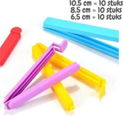 Vershoudclips - 30 Stuks - Vershoud Knijpers - Afsluitclips - Zakklemmen - Zaksluiter - Afsluiter Klemmen 11 Vershoudclips - 30 Stuks - Vershoud Knijpers - Afsluitclips - Zakklemmen - Zaksluiter - Afsluiter Klemmen -Huishoudelijke Schoonmaak 1200x1131 6