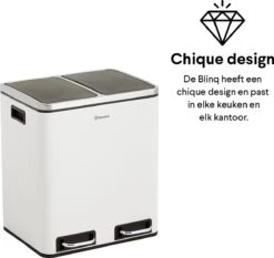 Homra BLINQ Afvalscheiding Prullenbak Met 2 Vakken - 2 X 15 L Inhoud - Duo Pedaalemmer Wit - Afvalemmer 30 Liter - Recycle Afvalbak - Witte Afvalscheidingsprullenbak - Hygiënisch Afval Scheiden - Keuken Vuilbak - Kantoor 33 Homra BLINQ Afvalscheiding Prullenbak Met 2 Vakken - 2 X 15 L Inhoud - Duo Pedaalemmer Wit - Afvalemmer 30 Liter - Recycle Afvalbak - Witte Afvalscheidingsprullenbak - Hygiënisch Afval Scheiden - Keuken Vuilbak - Kantoor -Huishoudelijke Schoonmaak 1200x1132 7