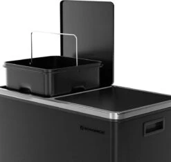 Soph & Tess Prullenbak Afvalscheiding - Vuilnisbak 60L (2x 30L) - Pedaalemmer - 59 X 65 X 32 Cm - Zwart 12 Soph & Tess Prullenbak Afvalscheiding - Vuilnisbak 60L (2x 30L) - Pedaalemmer - 59 X 65 X 32 Cm - Zwart -Huishoudelijke Schoonmaak 1200x1141 9