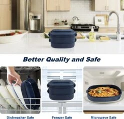 OITUGG Lunchbox Volwassenen: 2-laags Bento Box 1550 Ml Voor Mannen Vrouw - 3-vaks Lunchbox Met Bestek - BPA-vrije Plastic Lunchbox Geschikt Voor Kantoorschool - Magnetronbestendig Vaatwasmachinebestendig (blauw) -Huishoudelijke Schoonmaak 1200x1158 9