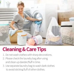 BOTC Waszakken - Wasnetten - Set Van 5 - Bescherm Je Wasgoed En Wasmachine - Transparant -Huishoudelijke Schoonmaak 1200x1160 6