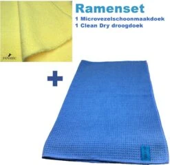 Ramen Doeken Clean Dry Droogdoek 45 X 60 Cm Met Fanatic 40 X 40 Cm Originele Raamdoeken