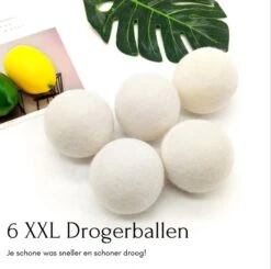 Geniet Van Gemak® | Herbruikbare Wollen Drogerballen | Wasbollen | Schaapswol | Duurzame En Energiebesparende Wasballen | 6 XL Drogerballen -Huishoudelijke Schoonmaak 1200x1191 2