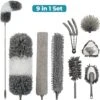 NovaBeau Plumeau Met Telescoopsteel – Microvezel Ragebol Uitschuifbaar - 9-delig Duster Set Met Voegenborstel – RVS Stoffer – Grijs Chenille Borstel – Wasbaar En Draaibaar -Huishoudelijke Schoonmaak 1200x1192 2