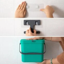 Homra Wall-up Prullenbak | Inbouwprullenbak Ophangbaar Met Plakstrip | GFT Vuilbak | Werkblak Afvalbak | Draagbare Vuilnisemmer | 8L Inhoud | Groen 26 Homra Wall-up Prullenbak | Inbouwprullenbak Ophangbaar Met Plakstrip | GFT Vuilbak | Werkblak Afvalbak | Draagbare Vuilnisemmer | 8L Inhoud | Groen -Huishoudelijke Schoonmaak 1200x1195 21