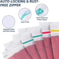 BOTC Waszakken - Wasnetten - Set Van 5 - Bescherm Je Wasgoed En Wasmachine - Transparant -Huishoudelijke Schoonmaak 1200x1197 8