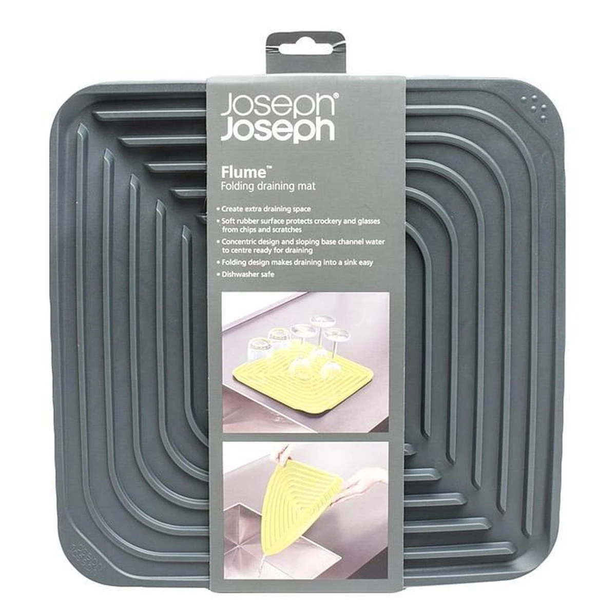 "Joseph Joseph Afdruipmat - Flume - Large - 31 X 43,5 Cm - Grijs" 7 "Joseph Joseph Afdruipmat - Flume - Large - 31 X 43,5 Cm - Grijs" - Afbeelding 5