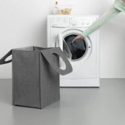 Brabantia Wasmand Met Deksel - 55 L - Pepper Black -Huishoudelijke Schoonmaak 1200x1200 1050