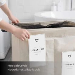 Wasmand 3 Vakken - Hotel Wassorteerder - NL Opdruk & Wielen - Opvouwbaar - Hotel - 100 Liter 20 Wasmand 3 Vakken - Hotel Wassorteerder - NL Opdruk & Wielen - Opvouwbaar - Hotel - 100 Liter -Huishoudelijke Schoonmaak 1200x1200 1056