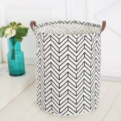 Merkloos Wasmand - Opbergzak - 60L - Waterproof - Zwart/wit -Huishoudelijke Schoonmaak 1200x1200 1120