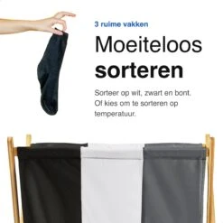 Vivid Green Wasmand Met 3 Vakken - Wassorteerder - Opvouwbaar - Wasmanden - Bamboe - 105L -Huishoudelijke Schoonmaak 1200x1200 1146